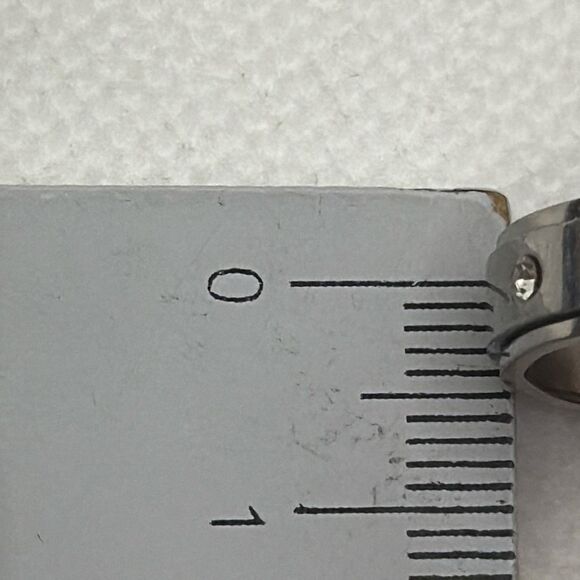 Brand New!! Size 10 Stainless steel plated eternity spinner fidget ring with zir - Picture 3 of 4